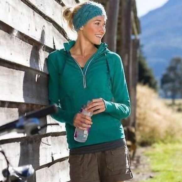 Athleta Tops - Athleta Heavenly Hail Half Zip Pullover Hoodie Hoodie Teal Size XS